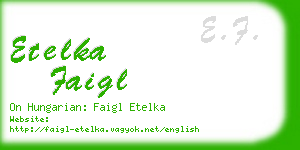 etelka faigl business card